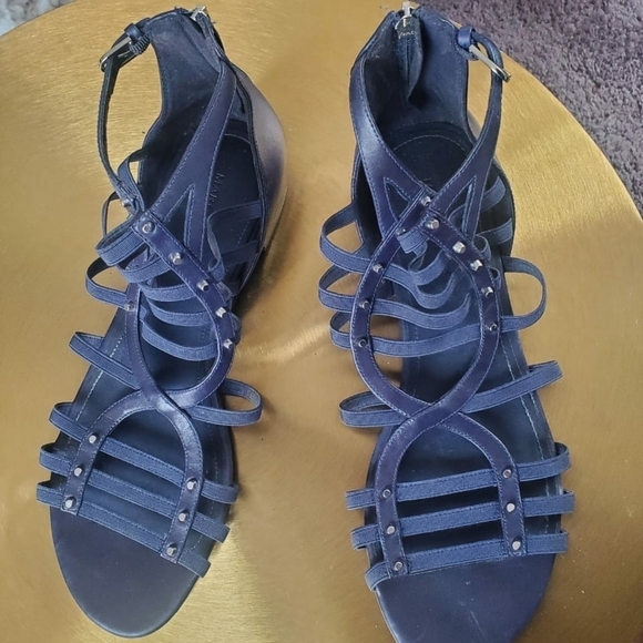 🌴Marc Fisher Women's Leather Open Toe Strappy Sandals Size 11M - Picture 3 of 11